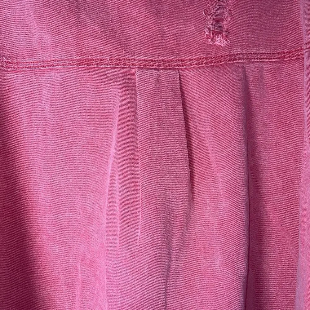 Paintcolors Distressed Indie Grunge Red Fringe Jean Jacket Medium - Picture 12 of 12